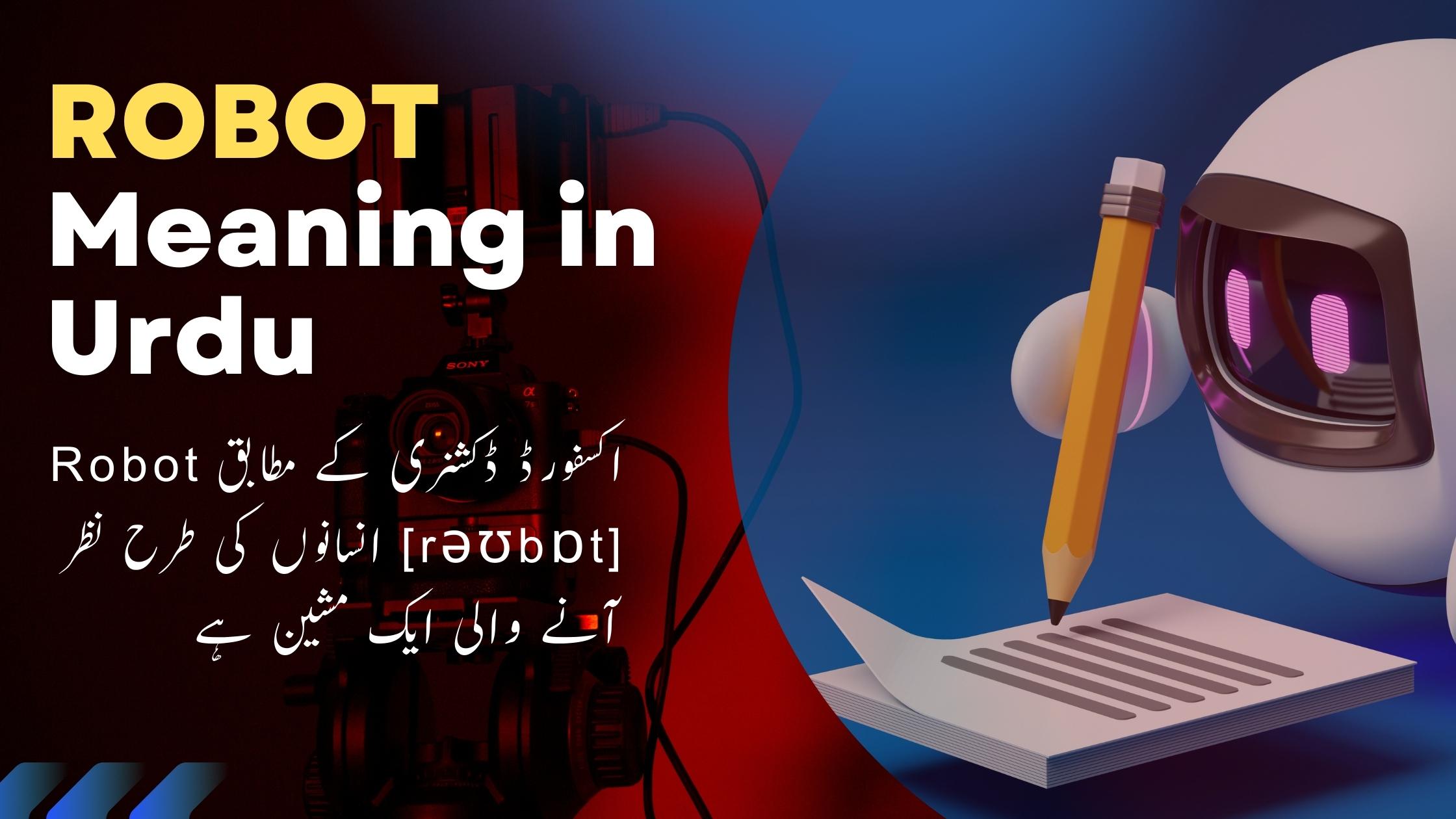 Robot Meaning in urdu Robot Meaning in Urdu